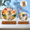 Custom Photo Forever In My Heart Dog Cat Pet Memorial Round Acrylic Frame Block HA75 897014