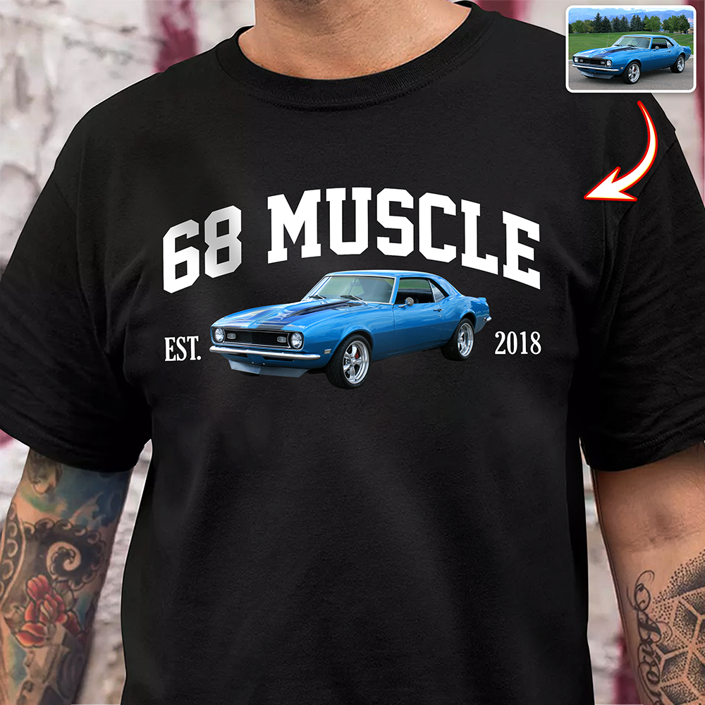 Personalized Car Name & Est. Year Dark Shirt Vintage Auto Lover Gift CH07 911952