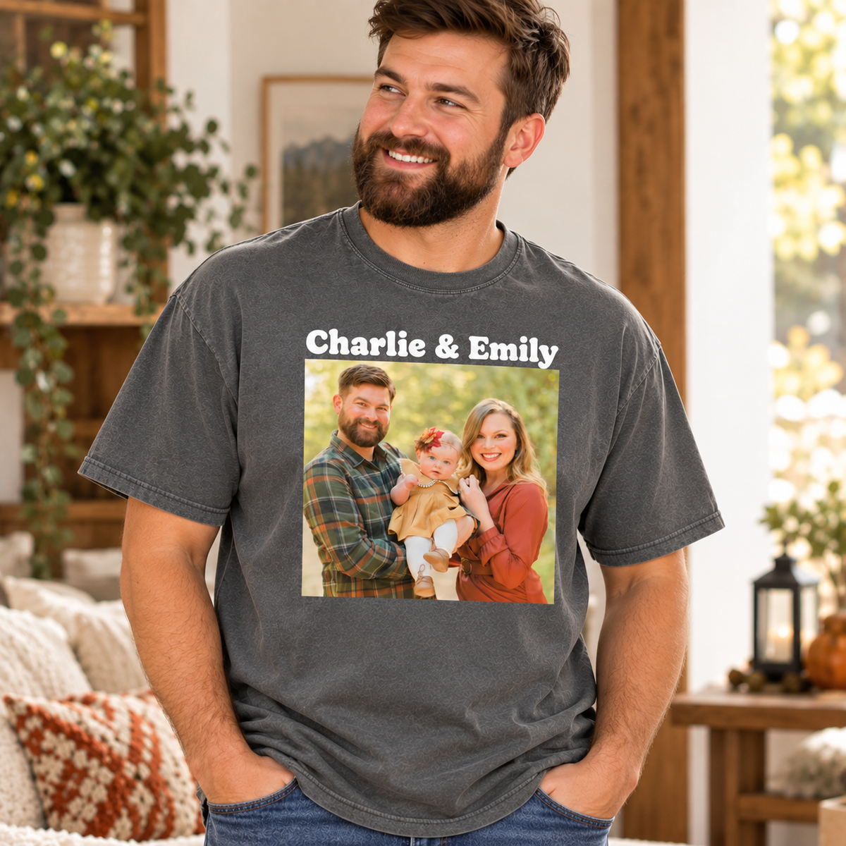 Custom Family Picture Comfort Shirt, Logo Image Shirts Gift HO82 903938