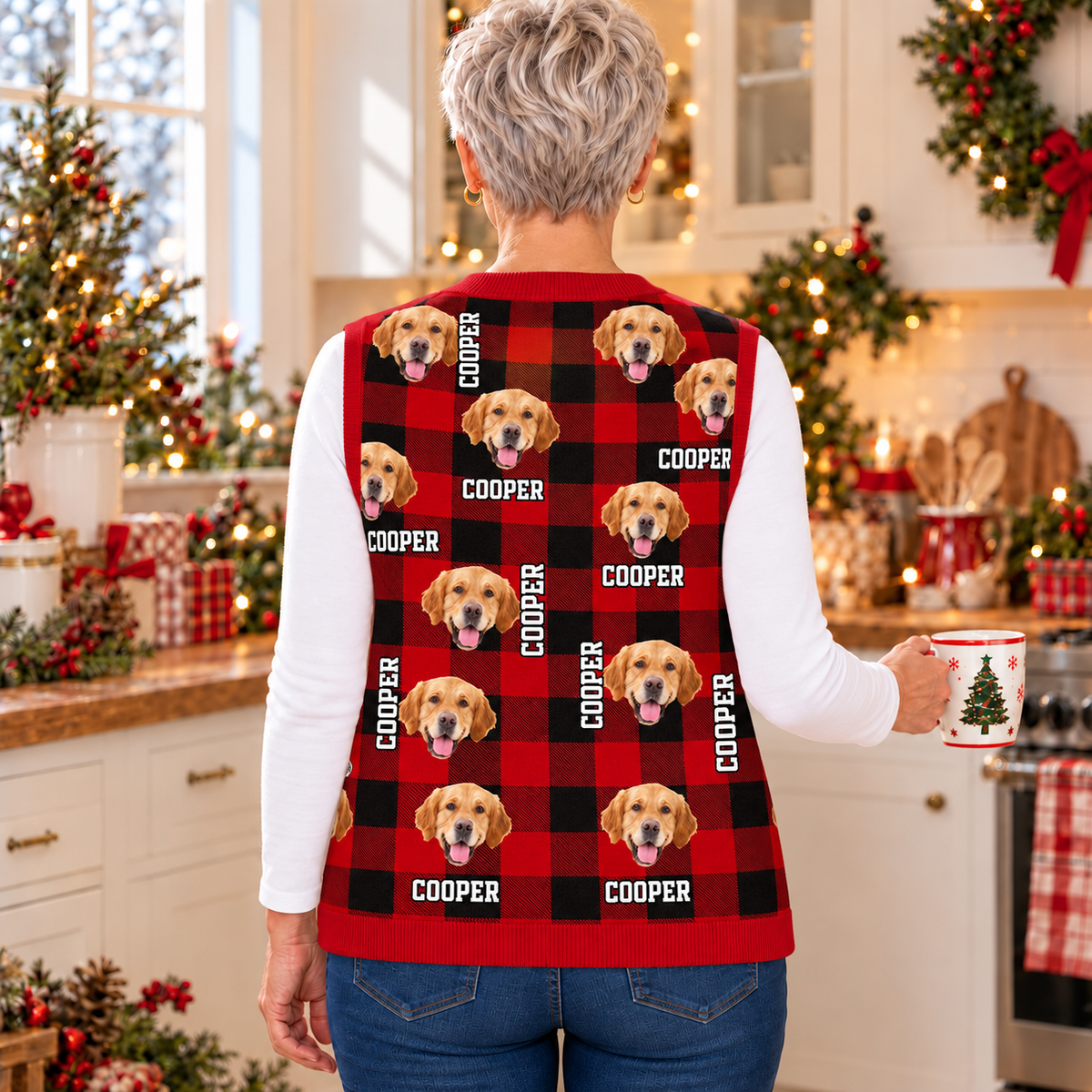 Custom Photo And Name Cardigan Vest For Dog/Cat Lover TH10 171701