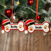 Personalized Custom Name Dog Bone With Santa Hat Resin Ornament TH10 896737
