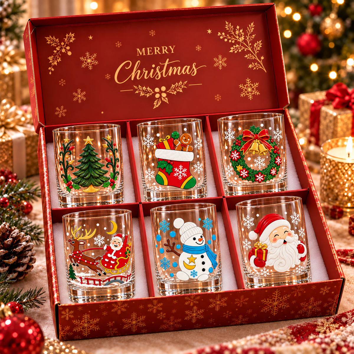 Magical Christmas Whiskey Glass For Christmas Party TH10 171421