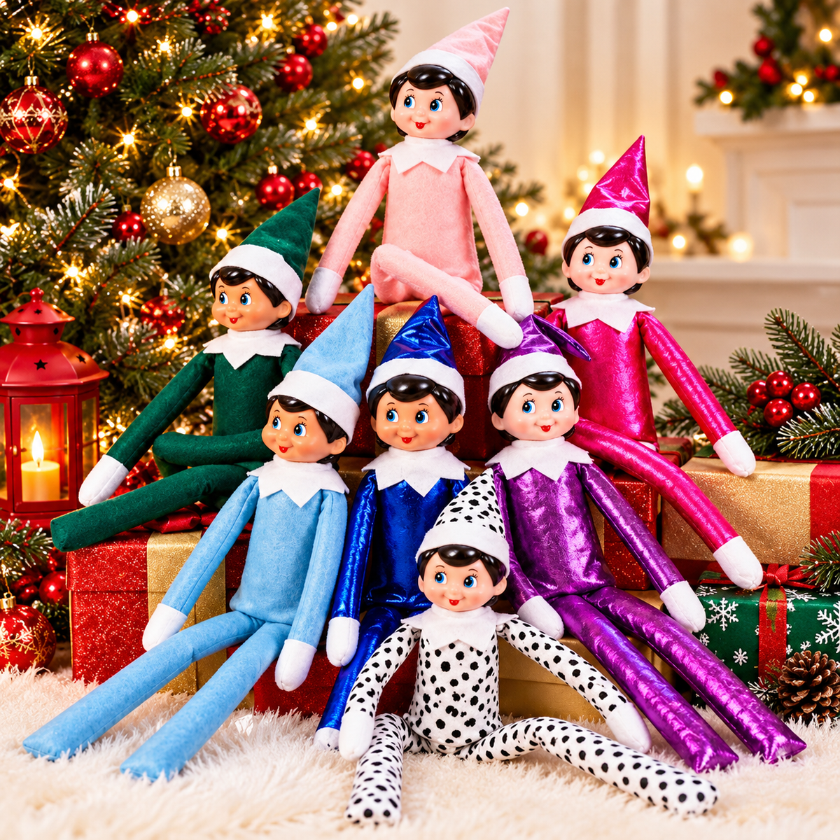 Christmas Elf Dolls, Cute Holiday Elf Decorations, Christmas Shelf Sitters, Xmas Gifts for Kids & Adults HO82 904078