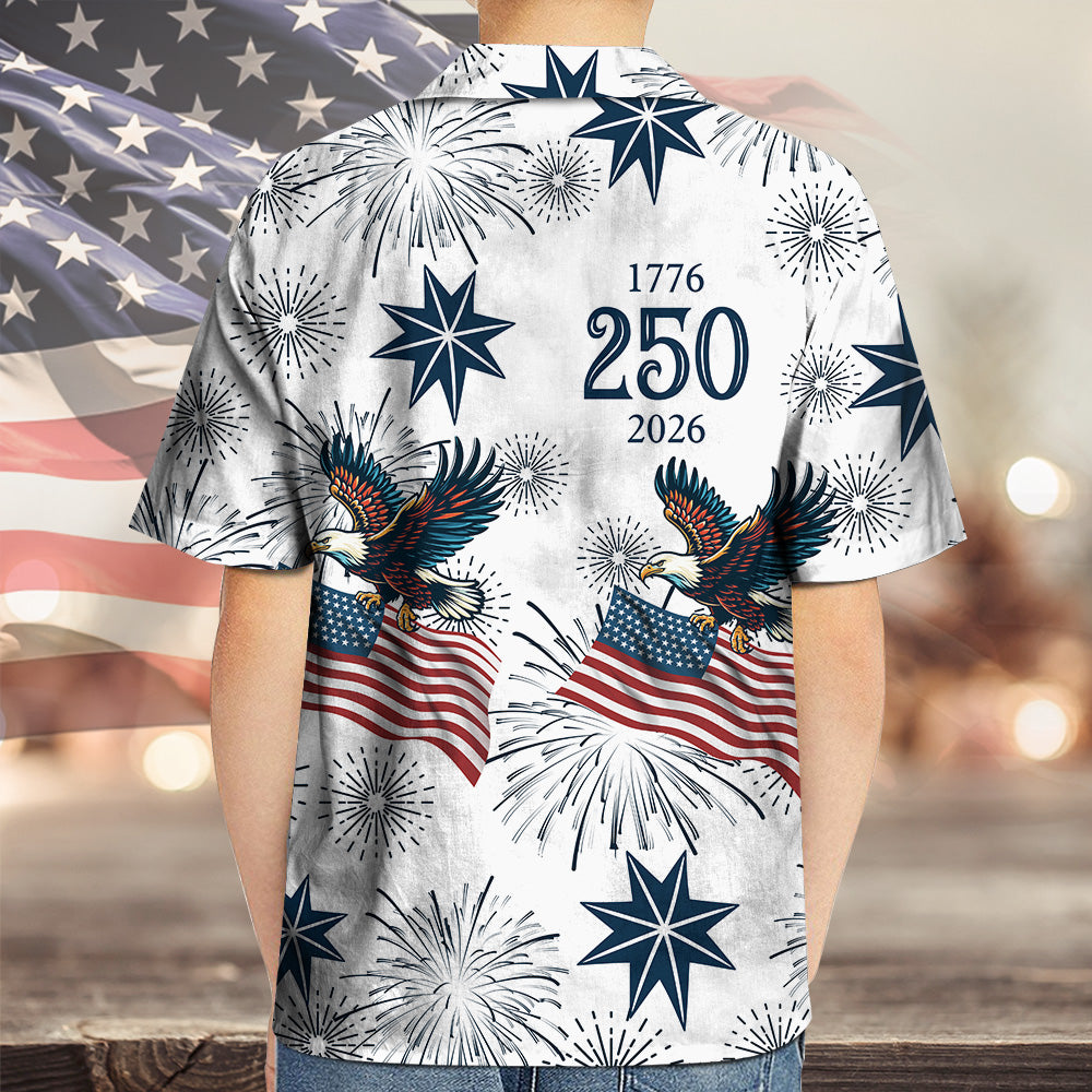 America 250 Years Anniversary 1776–2026 Eagle Kid Hawaii Shirt TH10 169401