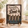 Personalized We Hooked The Best Dad 2-Layered Wooden Plaque - Father's Day Gift, Fishing Dad Gift HO82 902552
