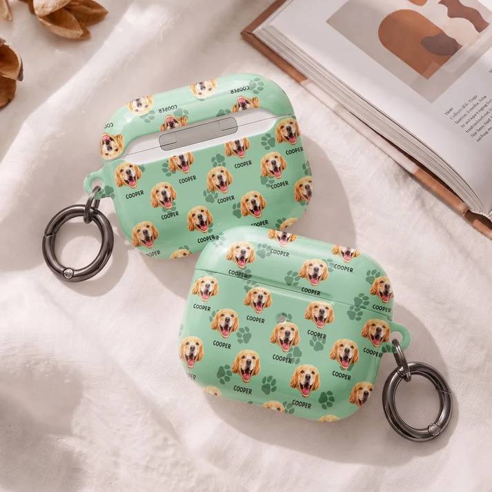 Custom Dog Cat Face Protective Case For AirPods - Gift For Pet Owners, Dog Lovers HO82 904138
