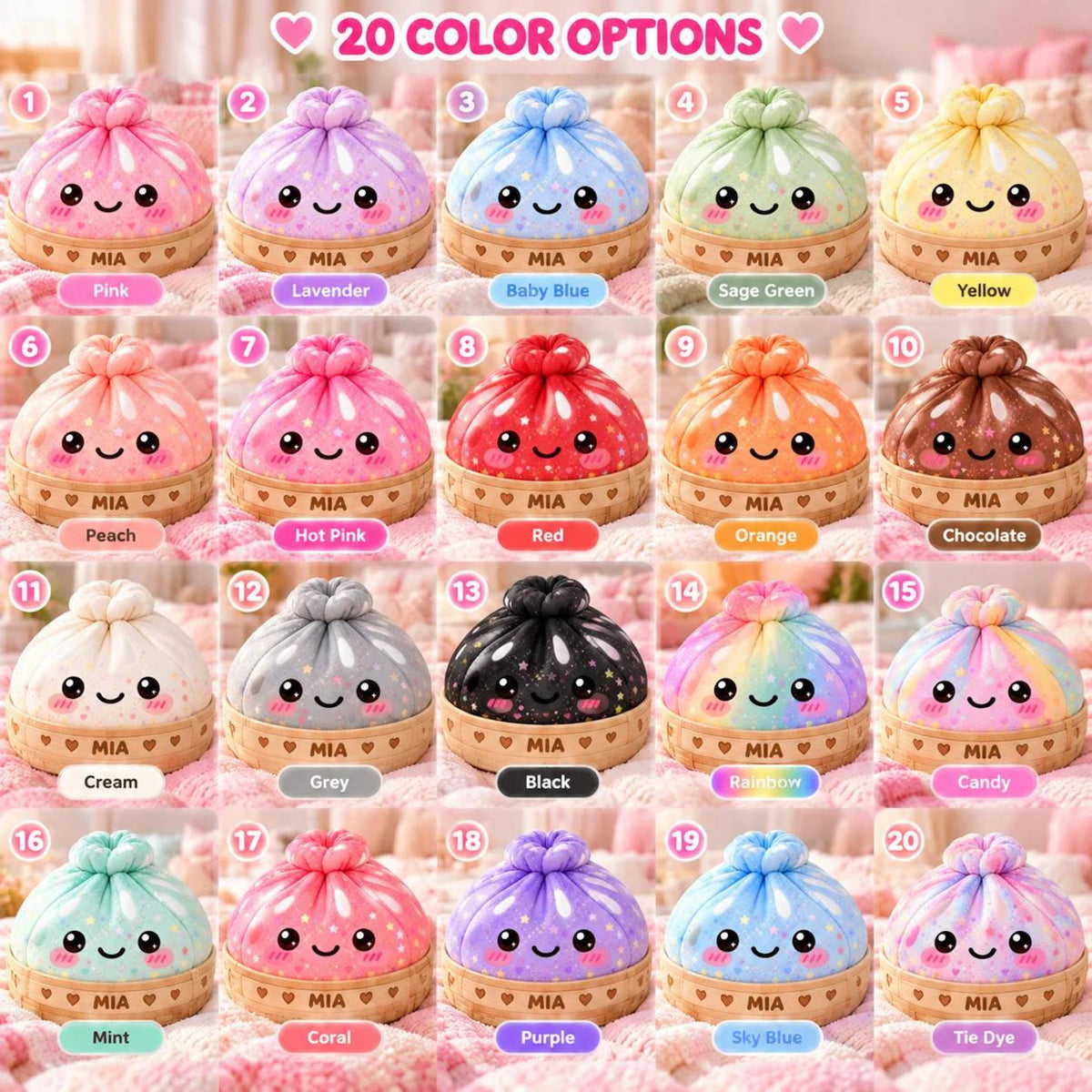 Custom Name Kawaii Dumpling Shaped Pillow - Birthday Christmas Gift for Kid HO82 904258