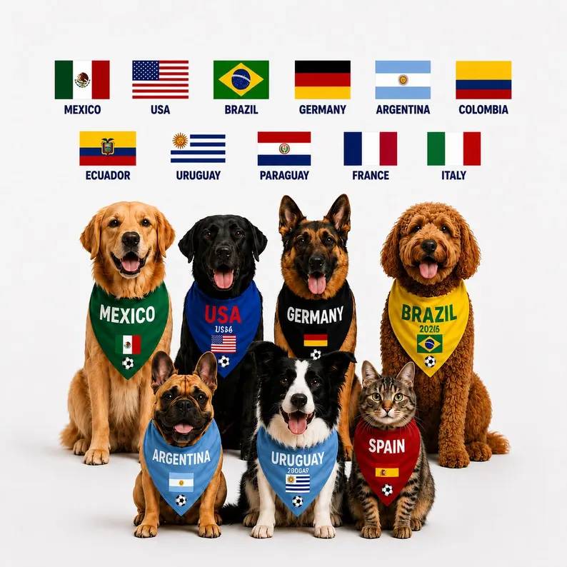 Personalized Dog & Cat Soccer Bandana HO82 902952