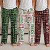 Personalized Name Pajamas Pants - Christmas Gift for Family, Cozy Family Holiday Loungewear HO82 904142