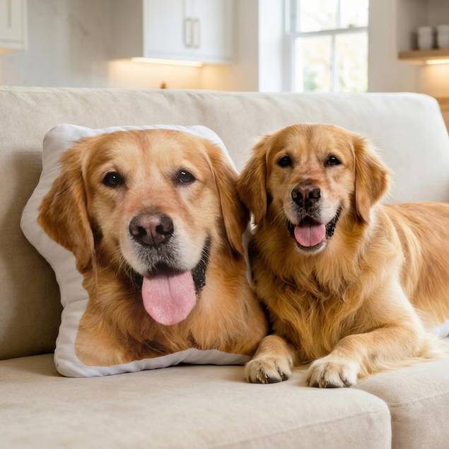 Custom Dog Cat Portrait Photo 3D Custom Shaped Pillow - Pet Memorial Gift for Pet Lovers HO82 903836