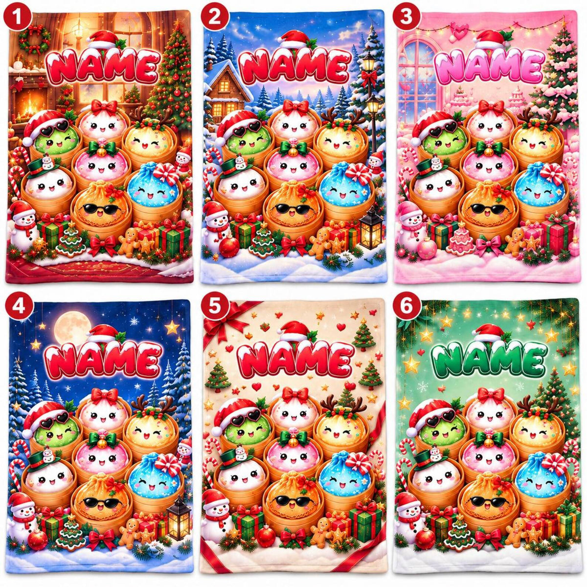 Personalized Name Cute Squishy Dumpling Blanket for Kids, Dumpling Lover Gift, Funny Food Lover Gift HO82 904238