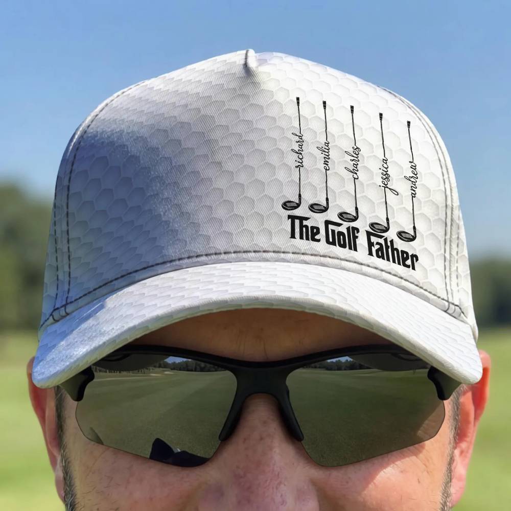 Personalized The Golf Father Classic Cap - Grandpa Fathers Day Gift, Papa Name Golfing Gear, Husband Anniversary Keepsake HO82 902354