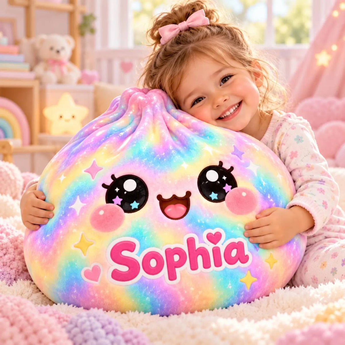 Personalized Kawaii Dumpling Shaped Pillow - Cute Kids Room Decor Gift for Girls & Boys HO82 904246