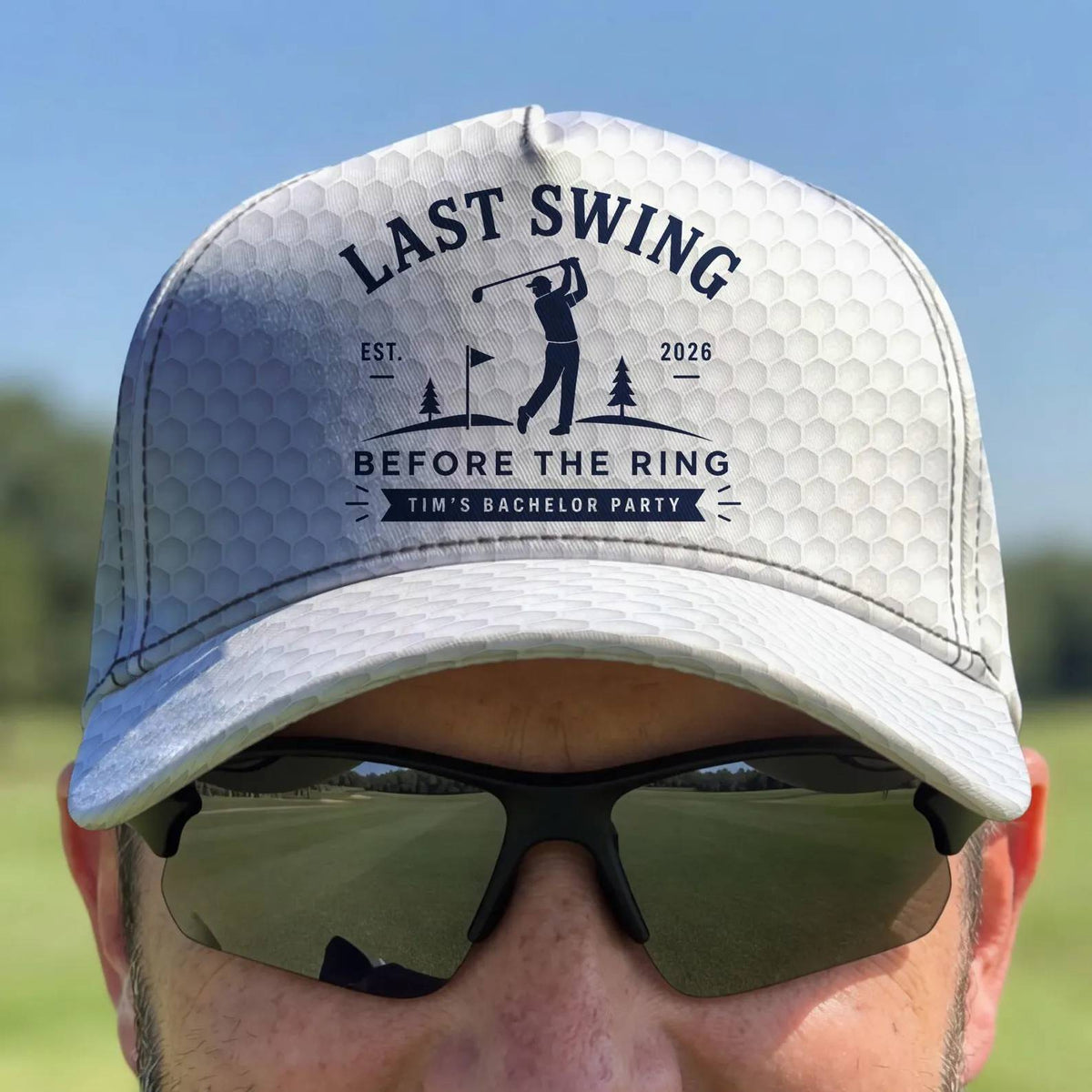Personalized Last Swing Before The Ring Classic Cap - Gift For Bachelor Party, Groom Groomsmen Gifts, Funny Partee Headwear HO82 902356