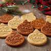 Merry Christmas Bauble Shaped Cookie Stamp TH10 171503