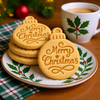 Merry Christmas Bauble Shaped Cookie Stamp TH10 171503