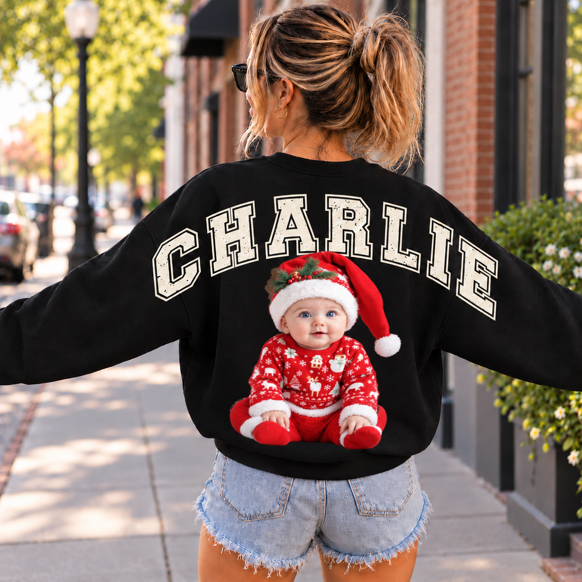 Custom Baby Photo Shoulder To Shoulder Shirt Gifts For Dog Lovers CH07 181030