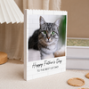 Custom Cat Photo Happy Father's Day Best Cat Dad Ever Building Brick Block TH10 170001