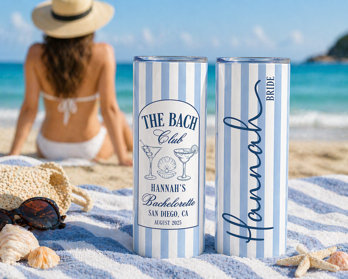 Custom Bridesmaid Tumbler Bachelorette Party The Bach Club Bridesmaid Skinny Tumbler TH10 169685