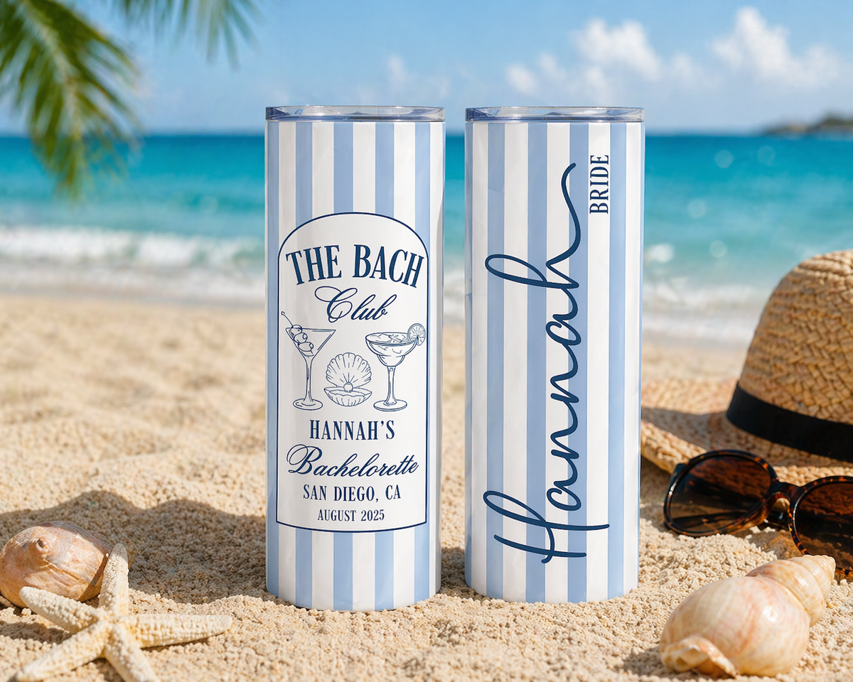 Custom Bridesmaid Tumbler Bachelorette Party The Bach Club Bridesmaid Skinny Tumbler TH10 169685