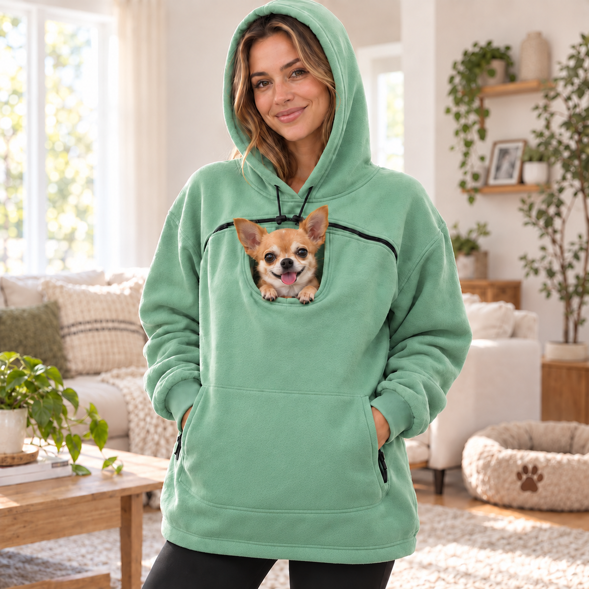 Hands-Free Carrier Hoodie For Dog Cat Mom TH10 171141
