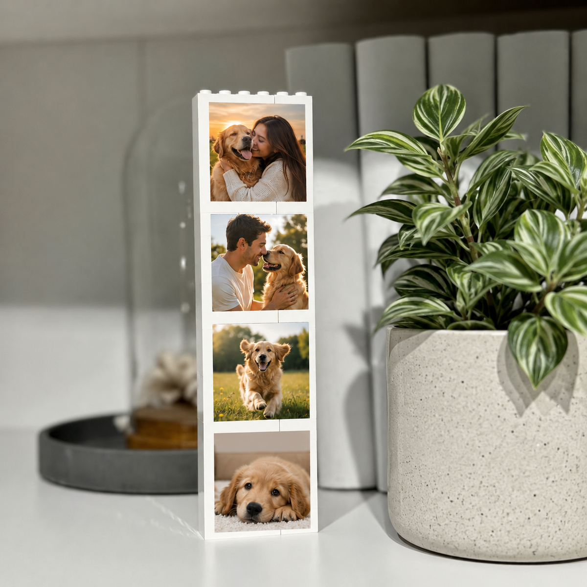 Custom Dog Photo Booth Lego For Dog Lover, Brick Photo Block Puzzle TH10 169993