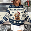 Custom Dog Photo Best Dog Dad, Dog Mom Ever Christmas Ugly Sweater TH10 170953