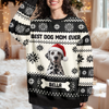 Custom Dog Photo Best Dog Dad, Dog Mom Ever Christmas Ugly Sweater TH10 170953
