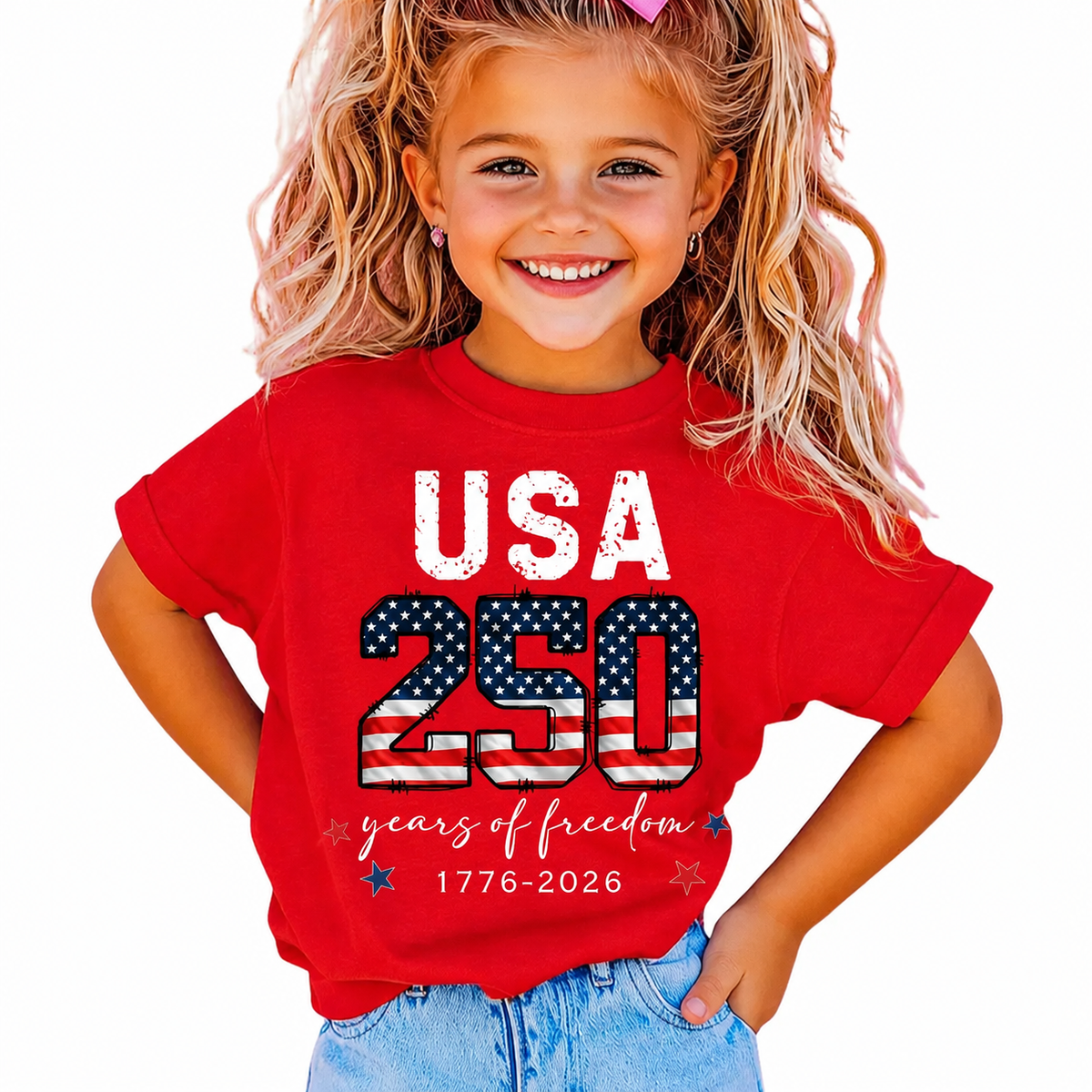 U.S.A 250 Years Of Freedom Kids Shirt TH10 170101