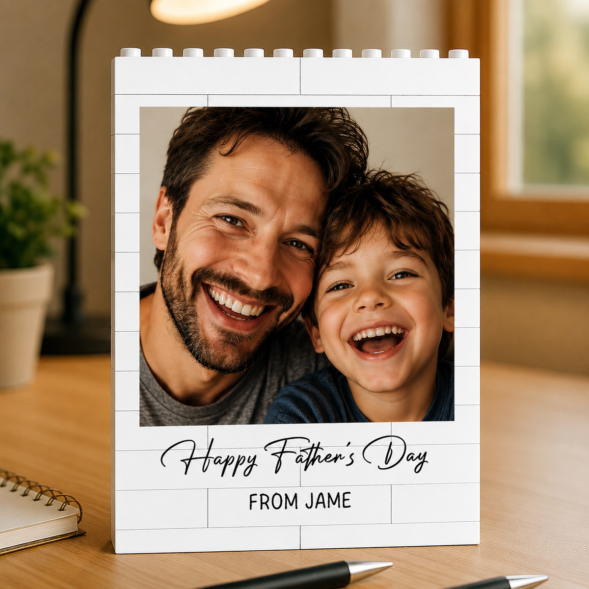 Custom Photo Happy Father's Day Building Brick Blocks Gift For Family TH10 898857