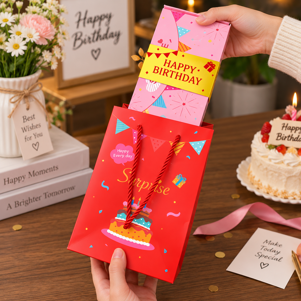Happy Birthday Pop-Up Money & Photo Box, Surprise Pop-Up Money Box Gifts HO82 903712