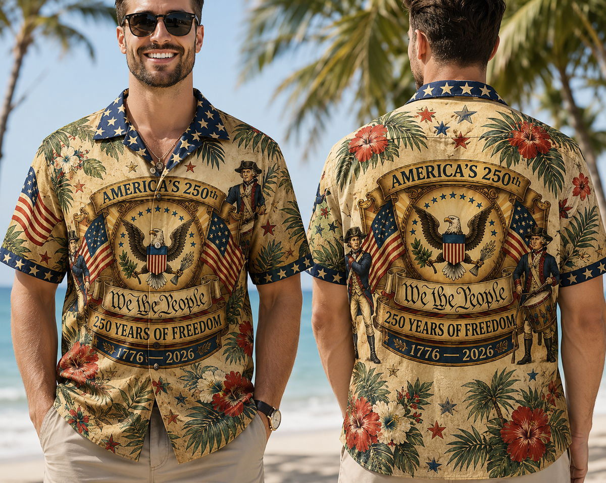 USA 250th Anniversary Patriotic Hawaii Shirt America 1776–2026 Gift CH07 911758
