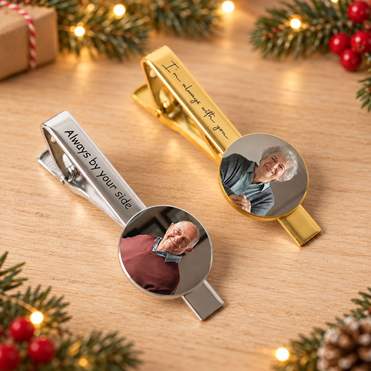 Custom Photo And Text Tie Clip For Groom, Husband, Dad TH10 169391