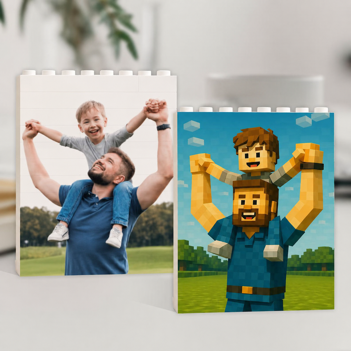 Personalized Photo Building Brick Block - Father's Day Dad Gift HO82 902596