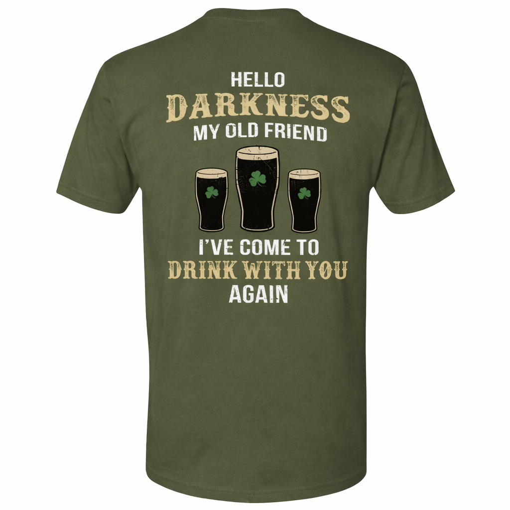 Darkness old friend drink beer irish st patty's day shirt printed back 901408