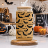 Personalized Name Cute Halloween Glass Can With Lid Spooky Season HA75 922000