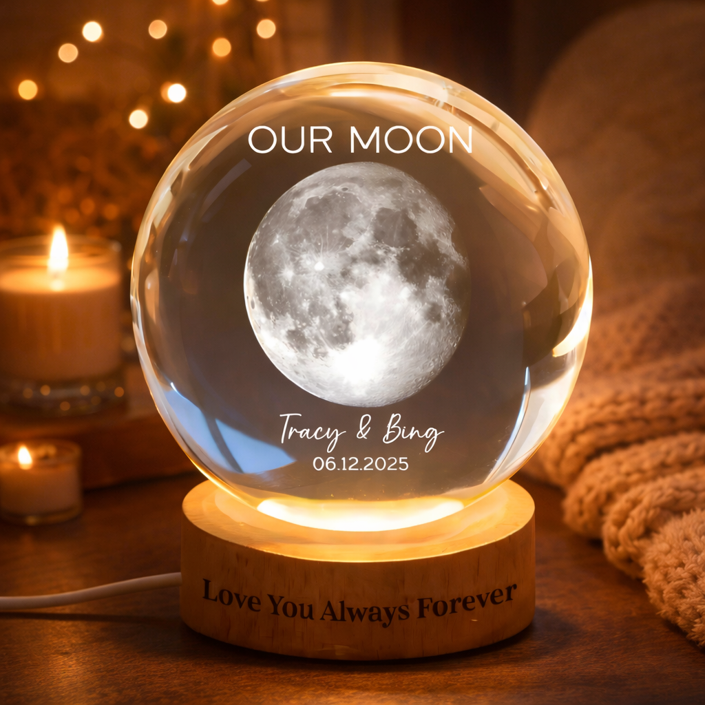 Custom Moon Phase Crystal Ball LED Night Light – Personalized Moon Date Gift for Couples, Valentine’s Day, Husband, Wife, Boyfriend LM32 897985