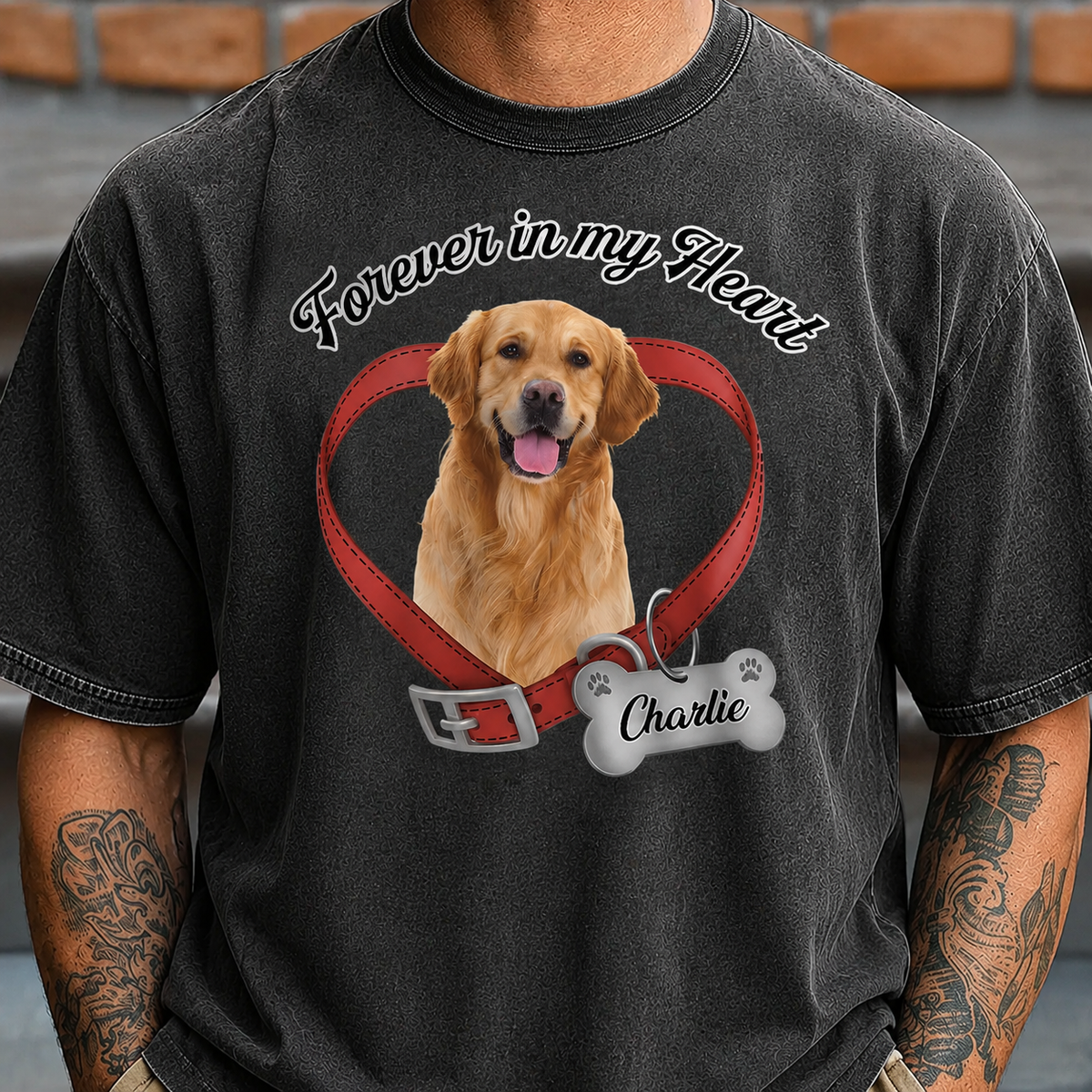 Custom Dog Loss Photo Forever in My Heart Comfort Shirt CH07 180144