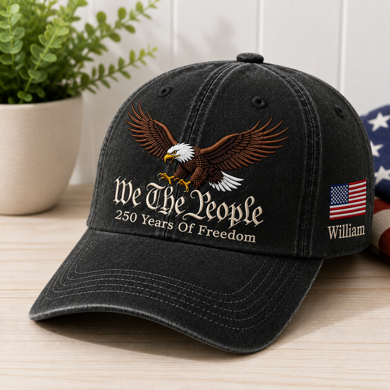 250 Years of Freedom - We The People Custom Name Embroidered Washed Cap CH07 911872