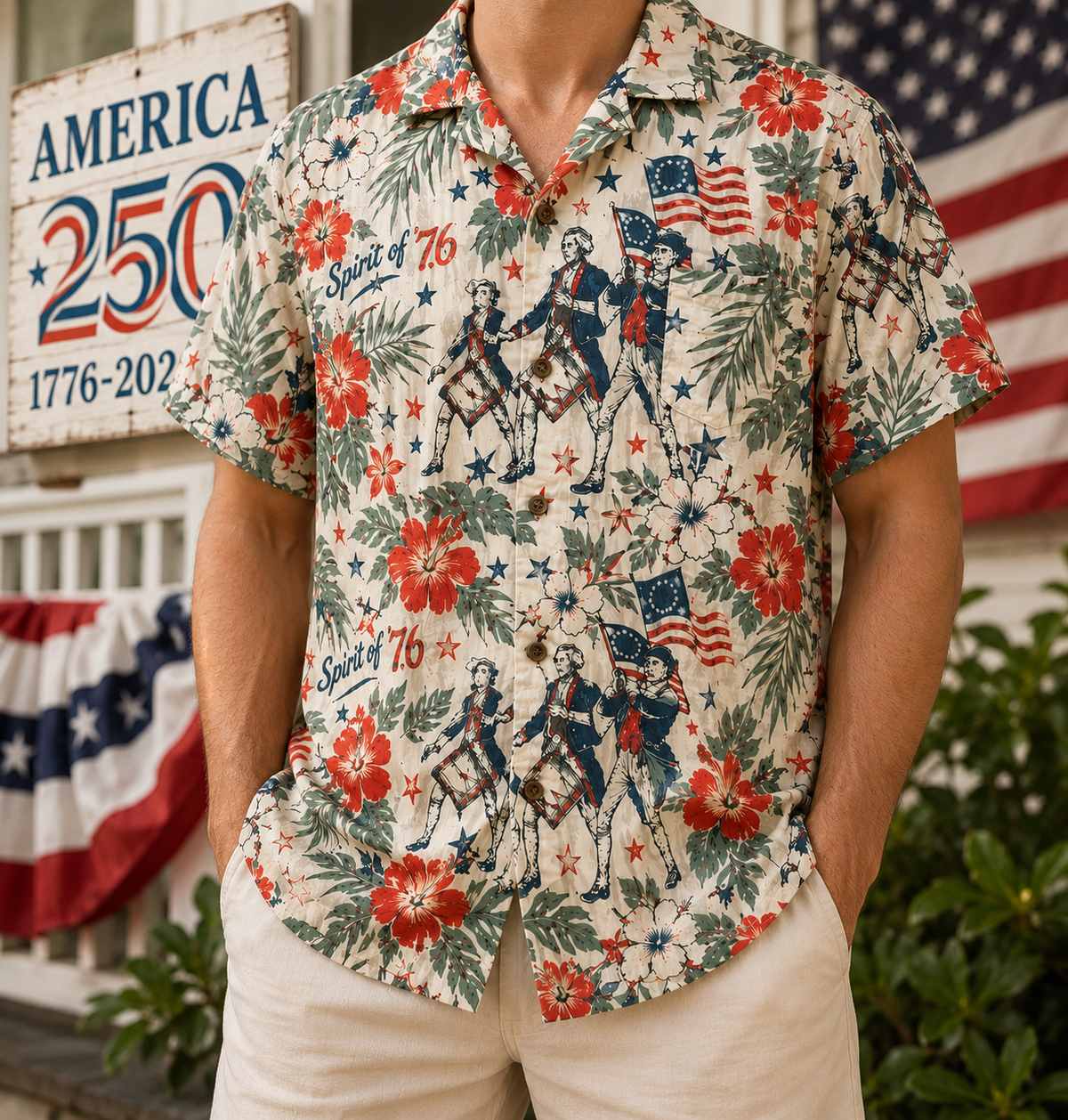1776–2026 Patriotic 250 Years of America Celebration Hawaiian Shirt CH07 911712