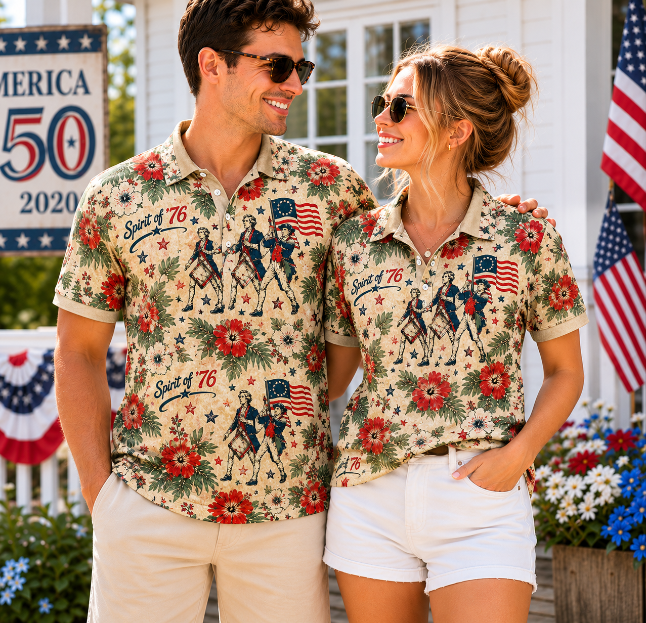 1776–2026 Patriotic 250 Years of America Celebration Polo Shirt CH07 911756