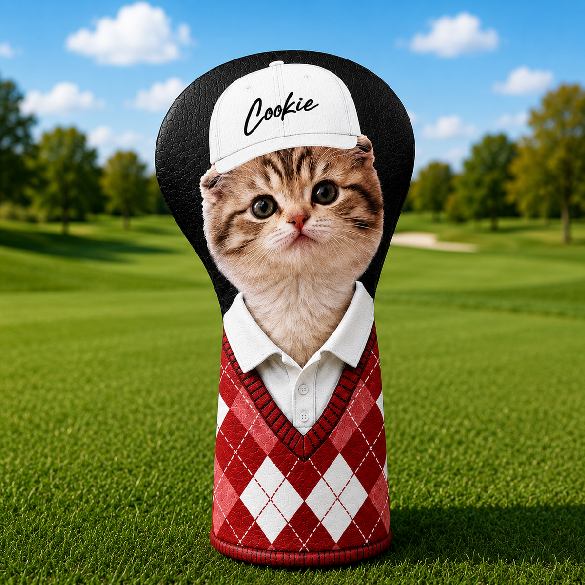 Custom Cat Dog Pet Photo Golf Head Cover, Golf Club Cover - Gift For Dog Cat Dad Mom, Golf Lovers CH07 911412