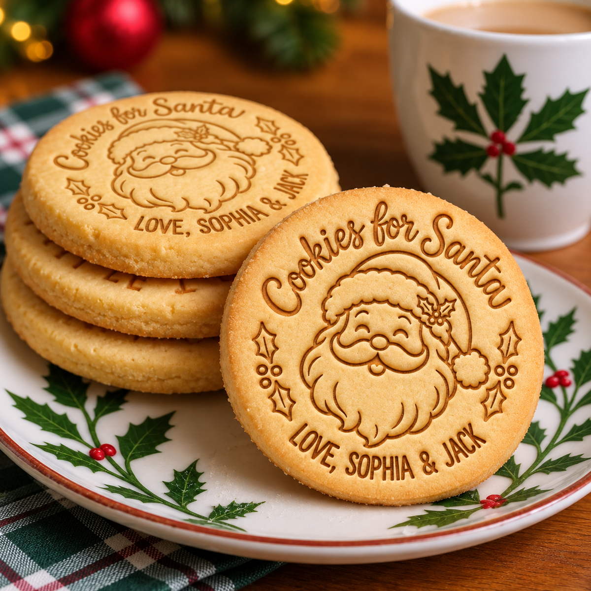 Personalized Name Cookie For Santa Christmas Cookie Stamp, Holiday Baking Gift HA75 919596