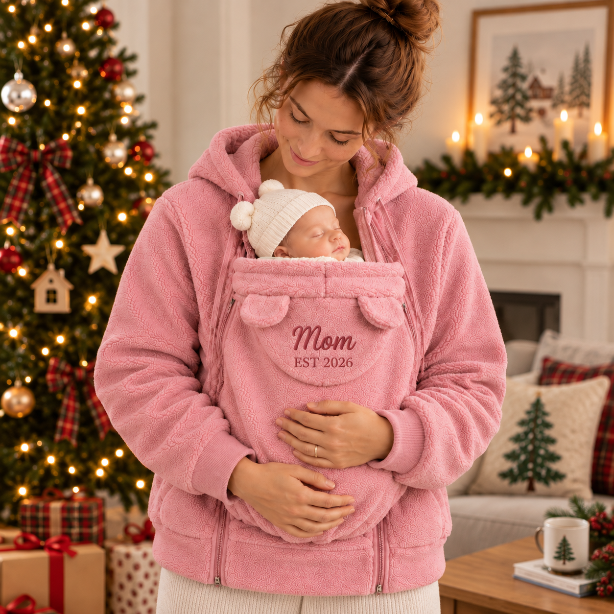 Custom Mom EST. Hands-Free Babywearing Hoodie CH07 180660