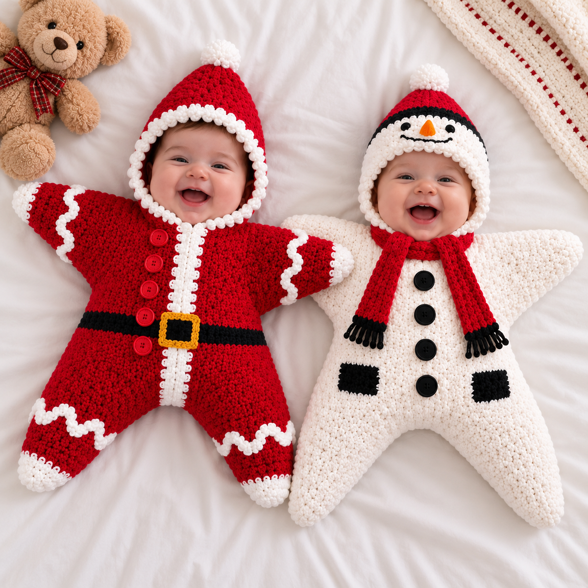 Baby's First Christmas Keepsake Star Crochet Romper Outfit CH07 180650