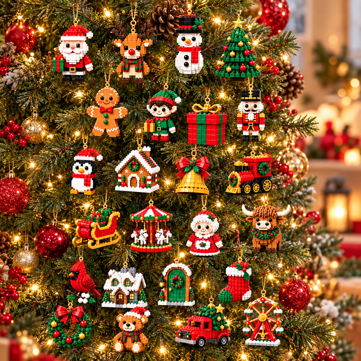 24-Day Mini Christmas 3D Ornament Advent Calendar CH07 180652