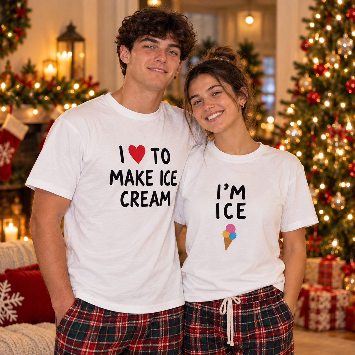 I'm Love To Make Ice Cream Funny Couple Bright Shirt Naughty Matching Couple Shirt CH07 180758