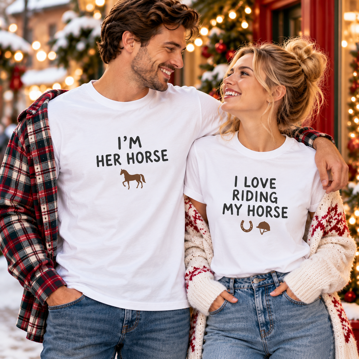 I'm Love Riding My Horse Funny Couple Bright Shirt Naughty Matching Couple Shirt CH07 180784
