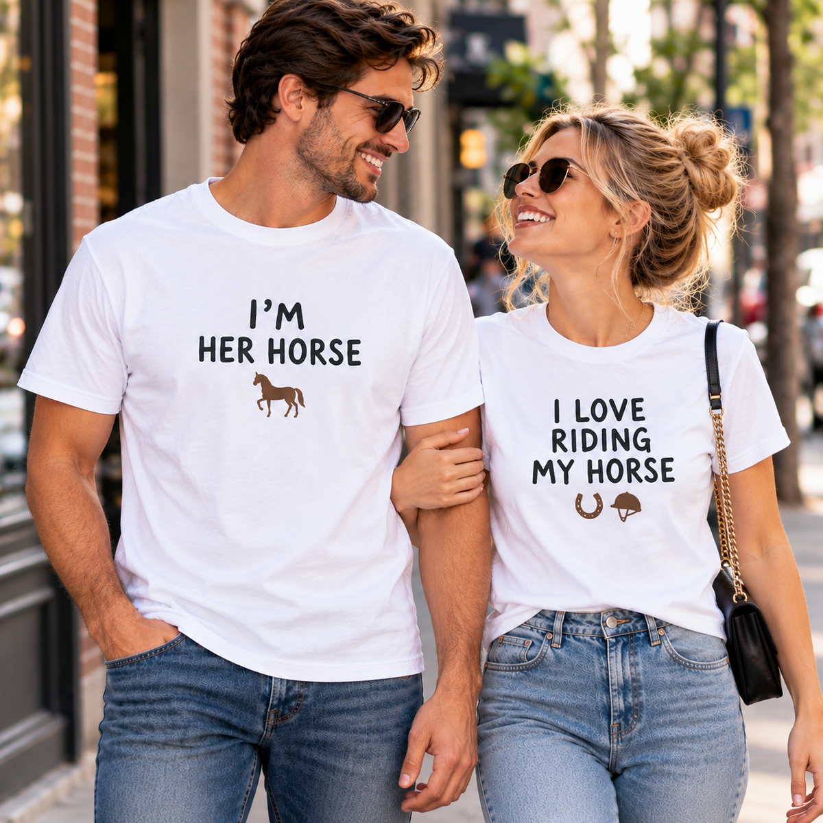 I'm Love Riding My Horse Funny Couple Bright Shirt Naughty Matching Couple Shirt CH07 180784