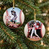 Custom Baseball Photo Ceramic Ornament, Baseball Player Gift, Christmas Decor HA75 919376